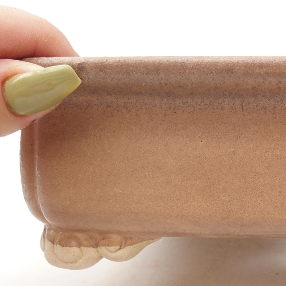 Keramik-Bonsaischale 19,5 x 17 x 5,5  cm, Farbe rosa
