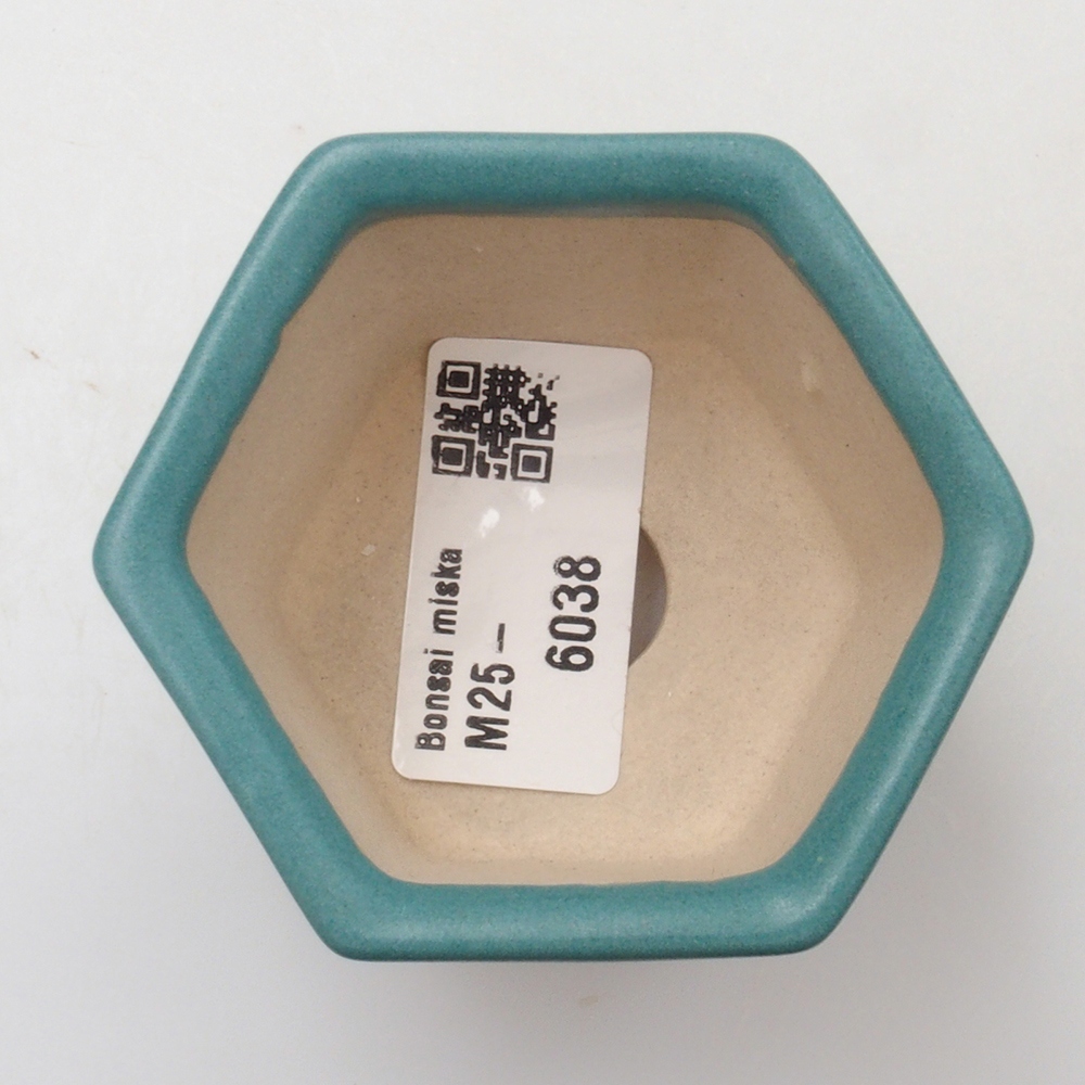 Keramik Bonsai Schale 6 x 6 x 4,5 cm, Farbe blau