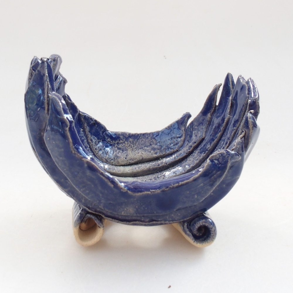 Keramikschale 8 x 6 x 7 cm, Farbe blau