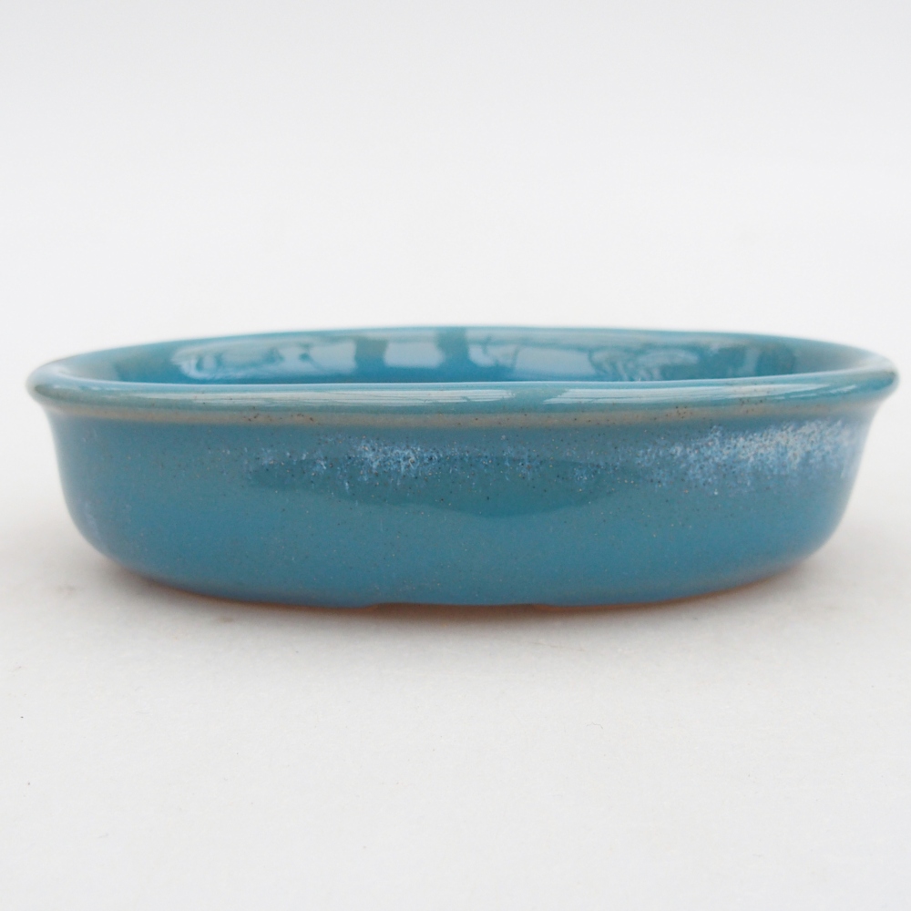Bonsaischale aus Keramik 12 x 8,5 x 3 cm, Farbe blau