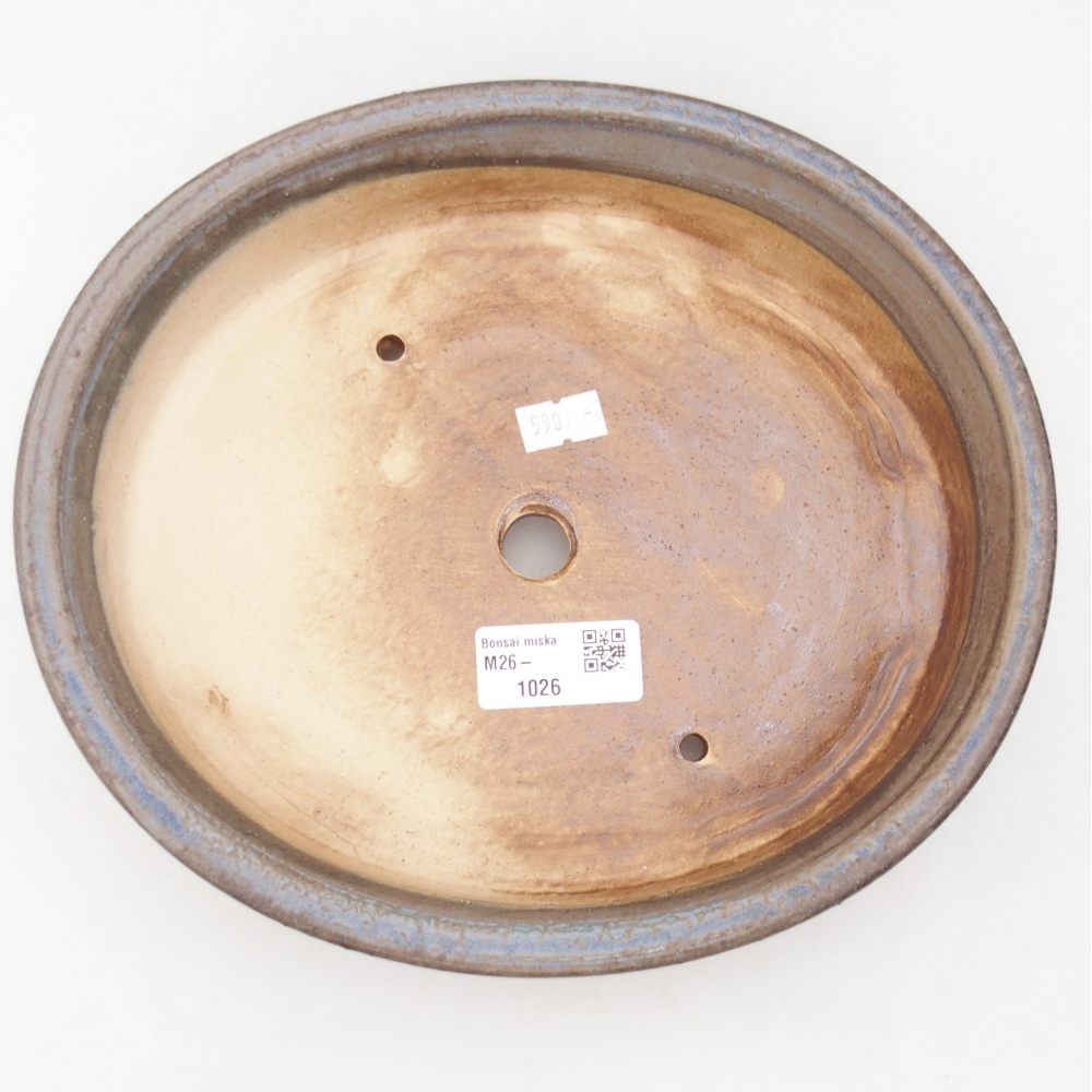 Bonsaischale aus Keramik 24 x 21 x 5 cm, Farbe blau