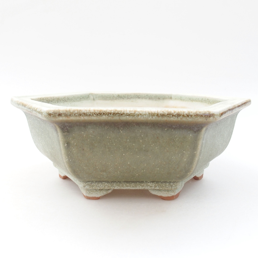 Keramik-Bonsaischale 17 x 15 x 6 cm, Farbe Grün