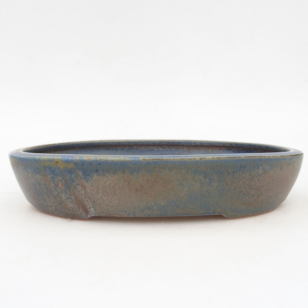 Bonsaischale aus Keramik 22 x 17 x 4 cm, Farbe blau
