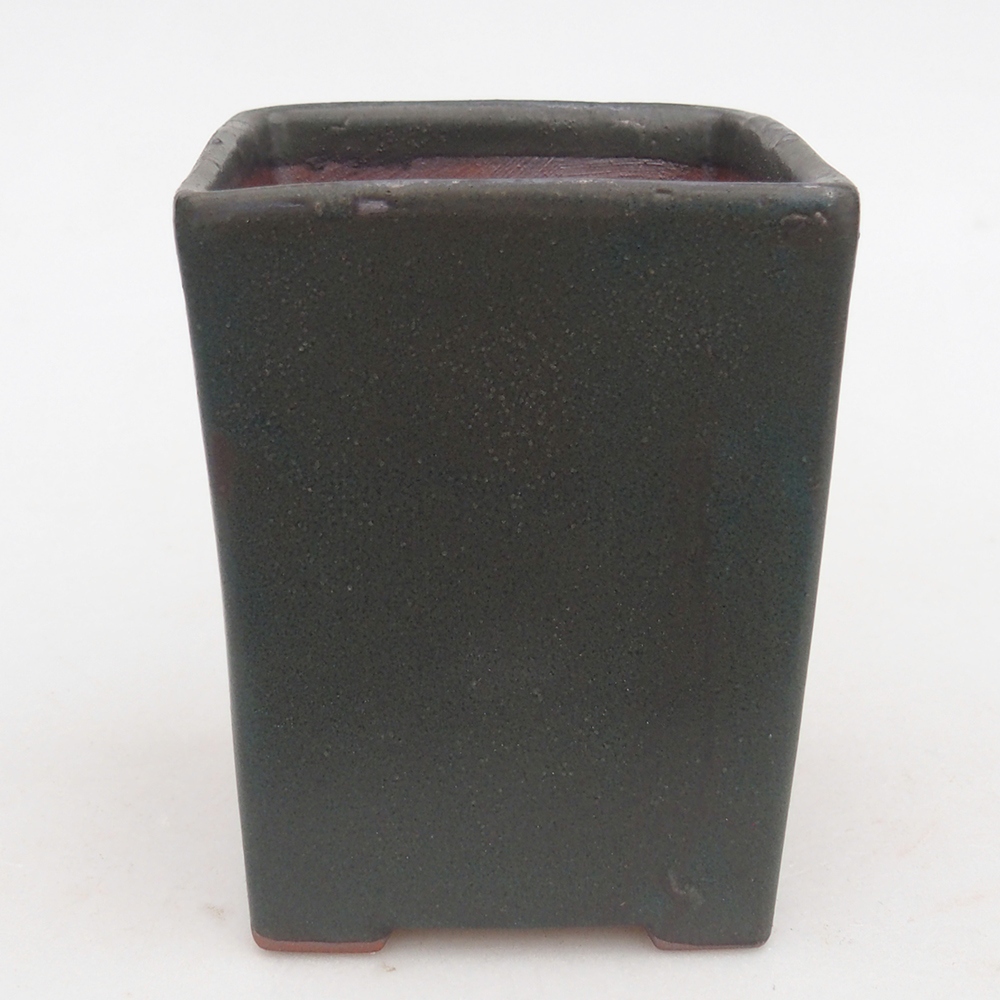 Bonsaischale aus Keramik 7,5 x 7,5 x 8,5 cm, grau