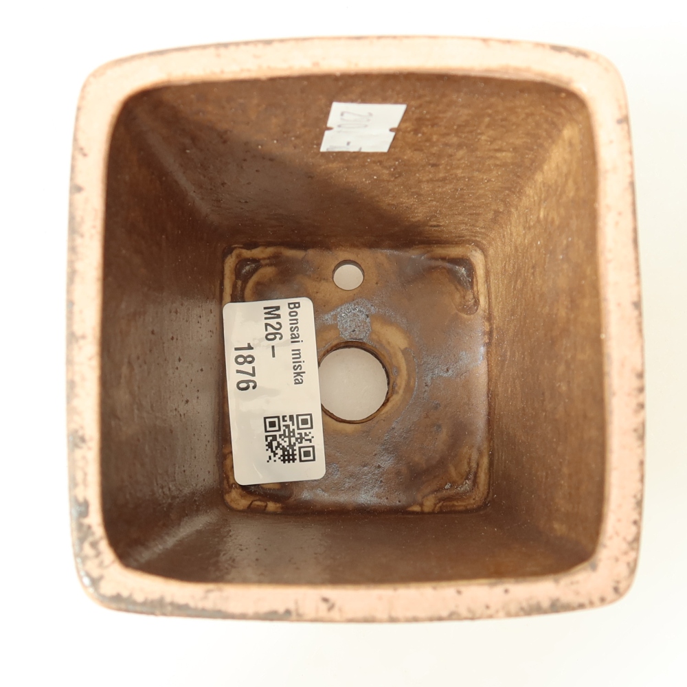 Keramik-Bonsai-Schale 8,5 x 8,5 x 10,5 cm, Farbe: Rosa