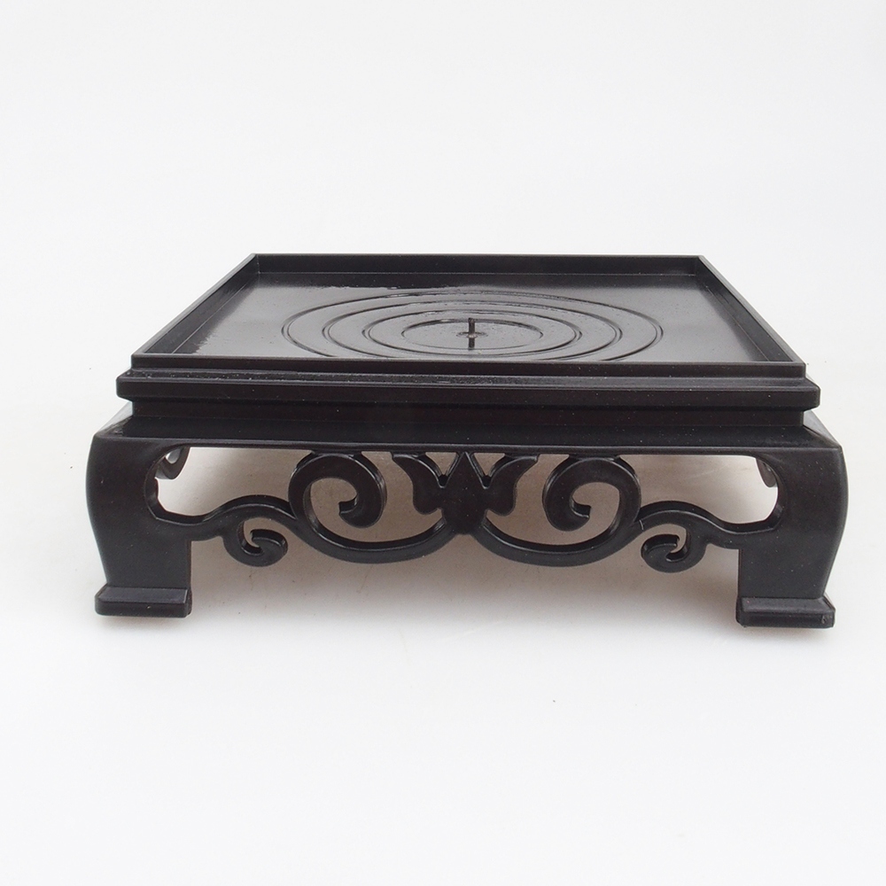 Bonsaitisch Kunststoff Quadratischer 12,5 x 12,5 x 4  cm, Farbe schwarz