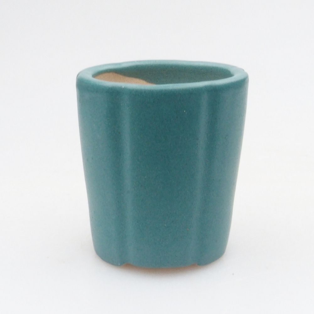 Keramik Bonsai Schale 4 x 4 x 4,5 cm, Farbe blau