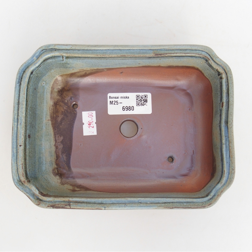 Bonsaischale aus Keramik 18 x 13,5 x 5 cm, grau