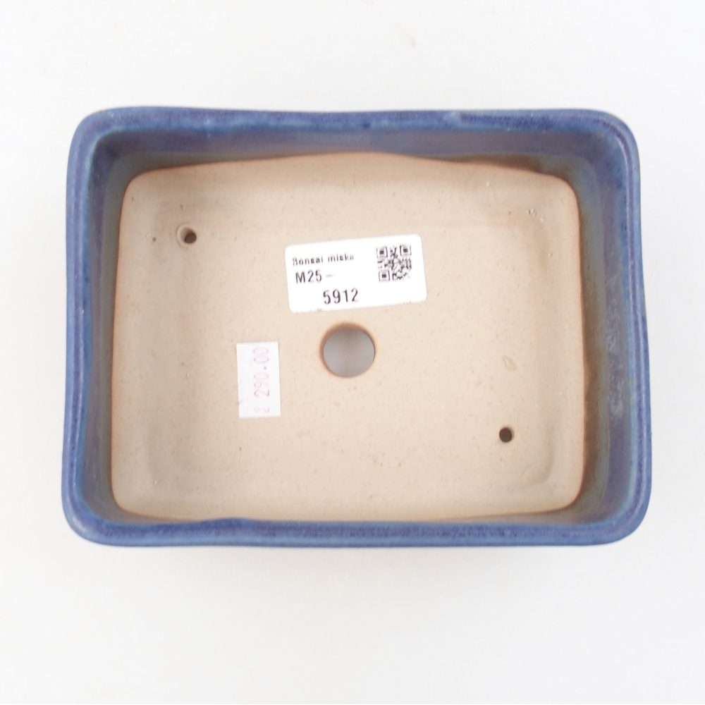 Keramik-Bonsaischale 14,5 x 11 x 5,5 cm, Farbe blau