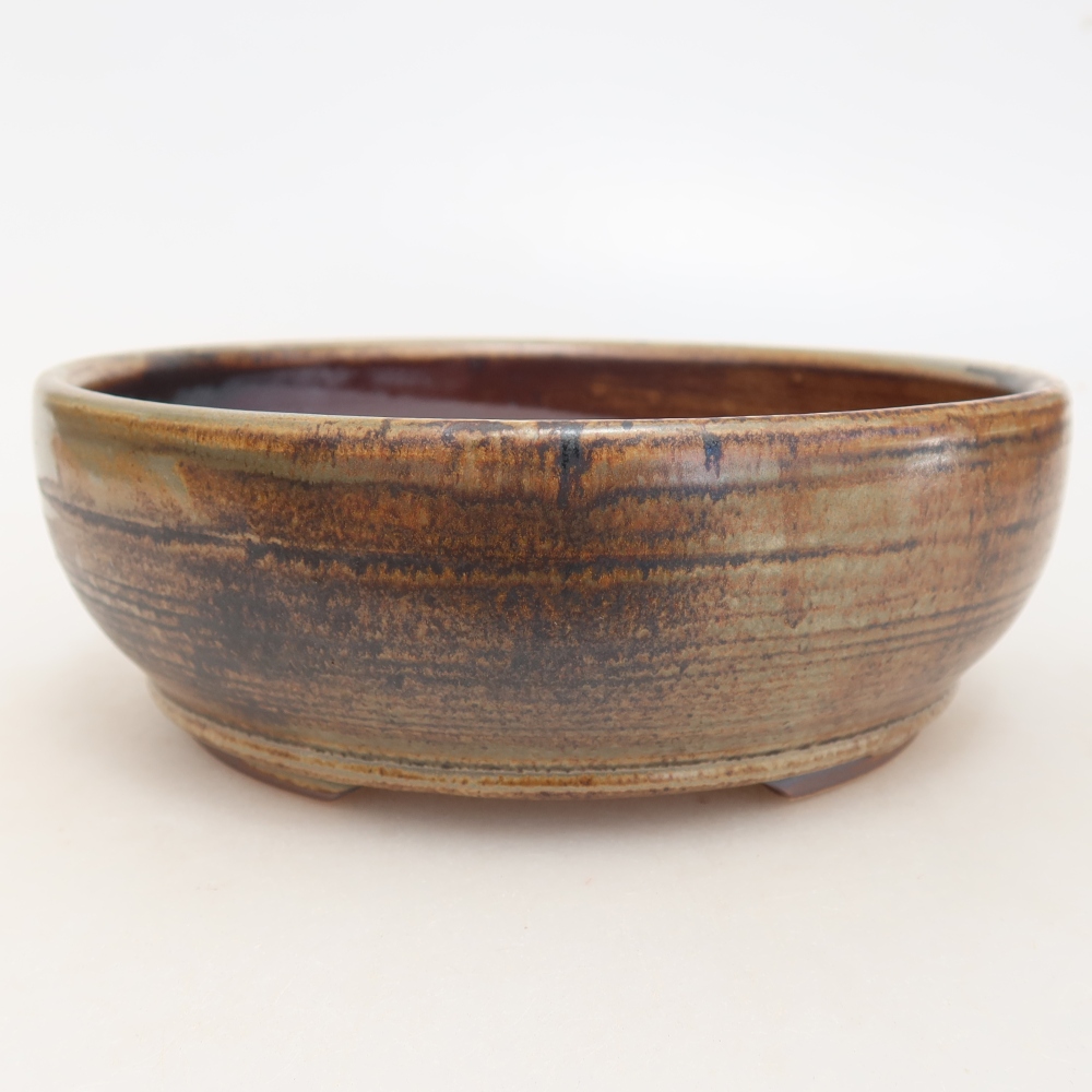 Keramik-Bonsai-Schale 17 x 17 x 6 cm, Farbe: braun