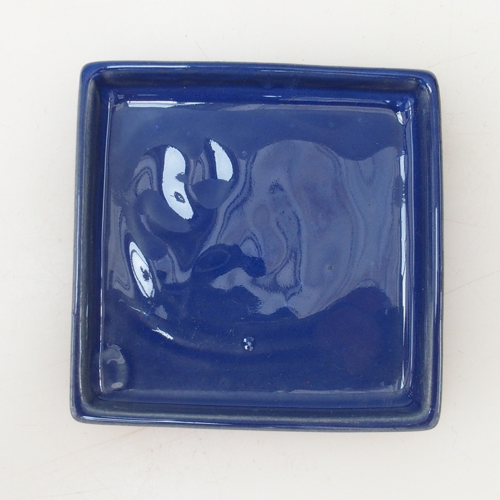 Bonsai-Schale quadratisch S – 8 x 8 x 1 cm – blau