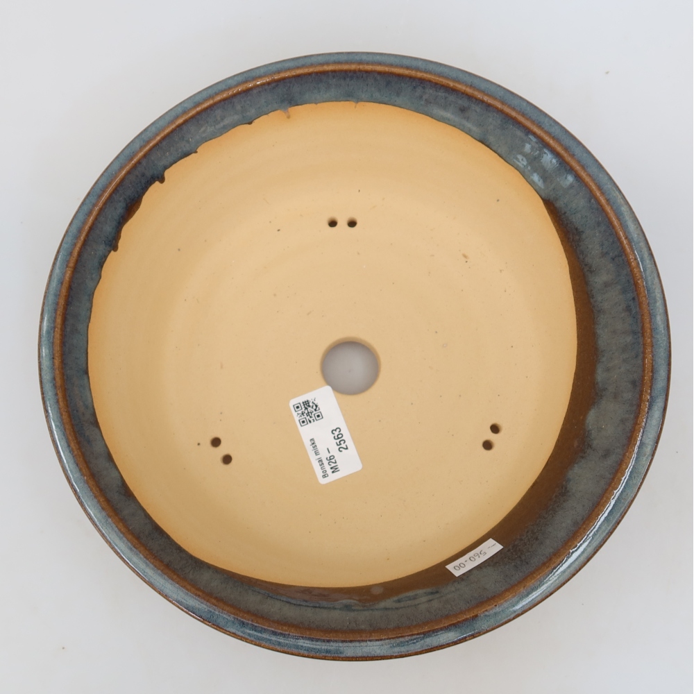 Keramik-Bonsai-Schale 25 x 25 x 6,5 cm, Farbe: Grau