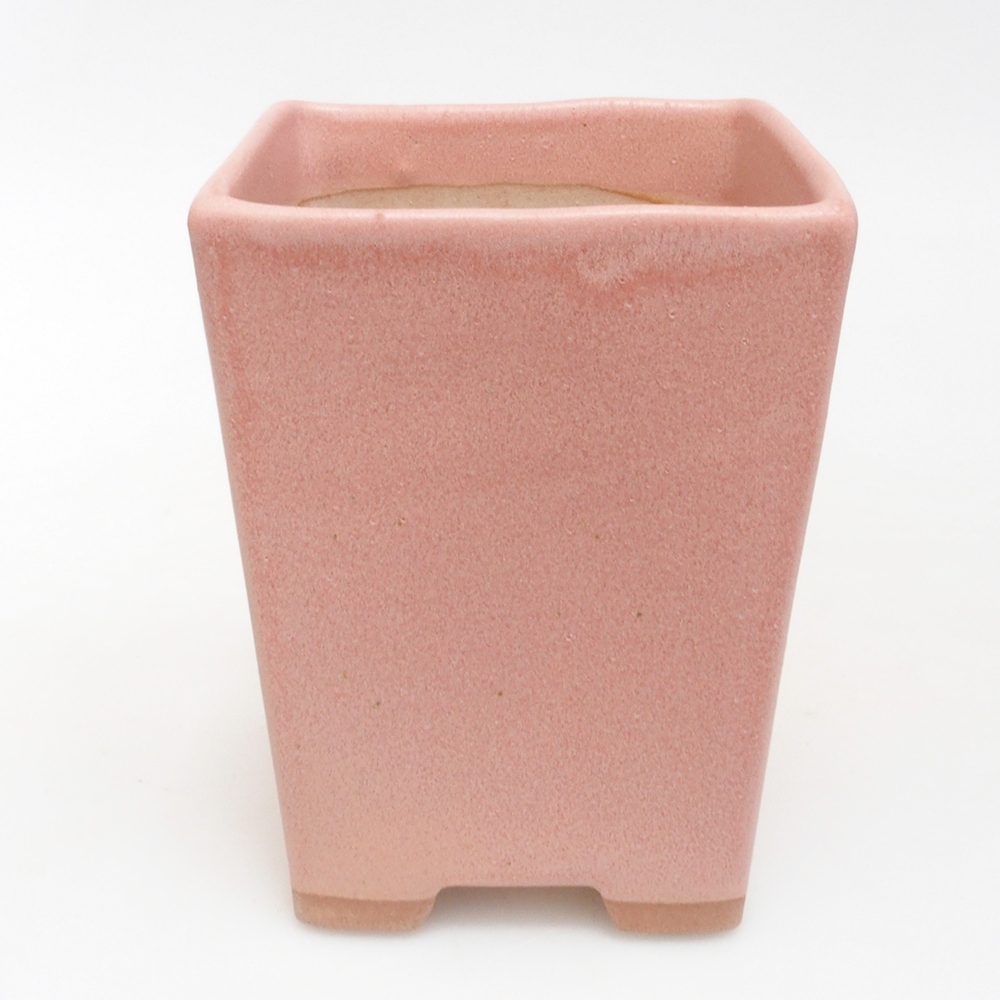 Keramik-Bonsaischale 9 x 9 x 12 cm, Farbe rosa