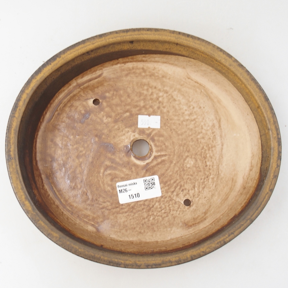 Bonsaischale aus Keramik 24 x 21 x 5 cm, braun