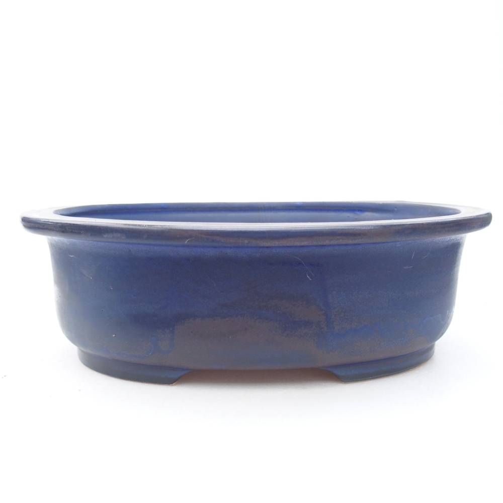 Keramik-Bonsaischale 26 x 22 x 8 cm, Farbe blau