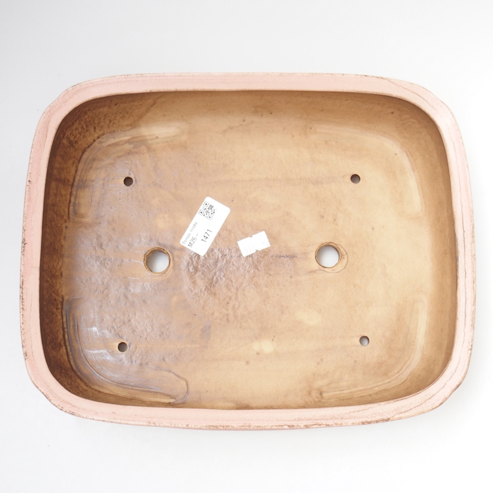Bonsaischale aus Keramik 29 x 23 x 7 cm, rosa