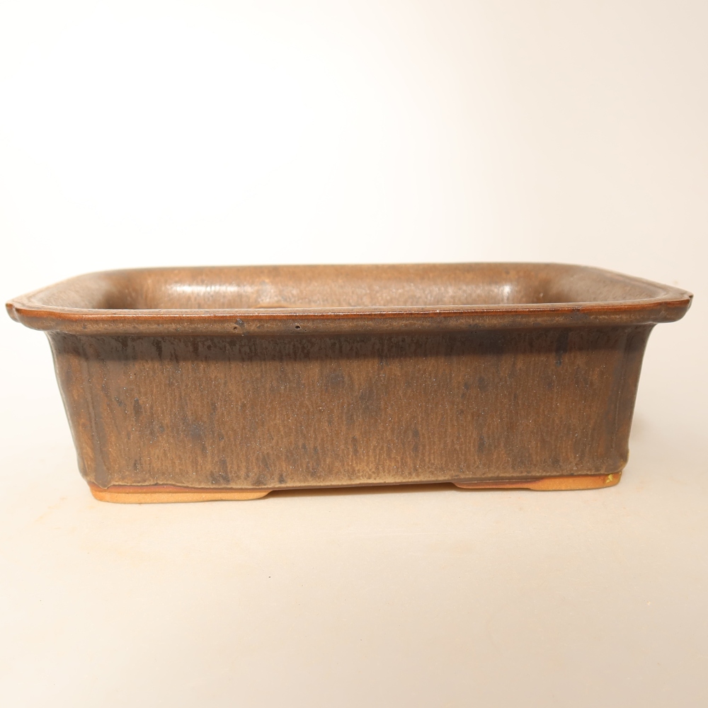 Keramikschale  20 x 15,5 x 5,5 cm, Farbe: braun