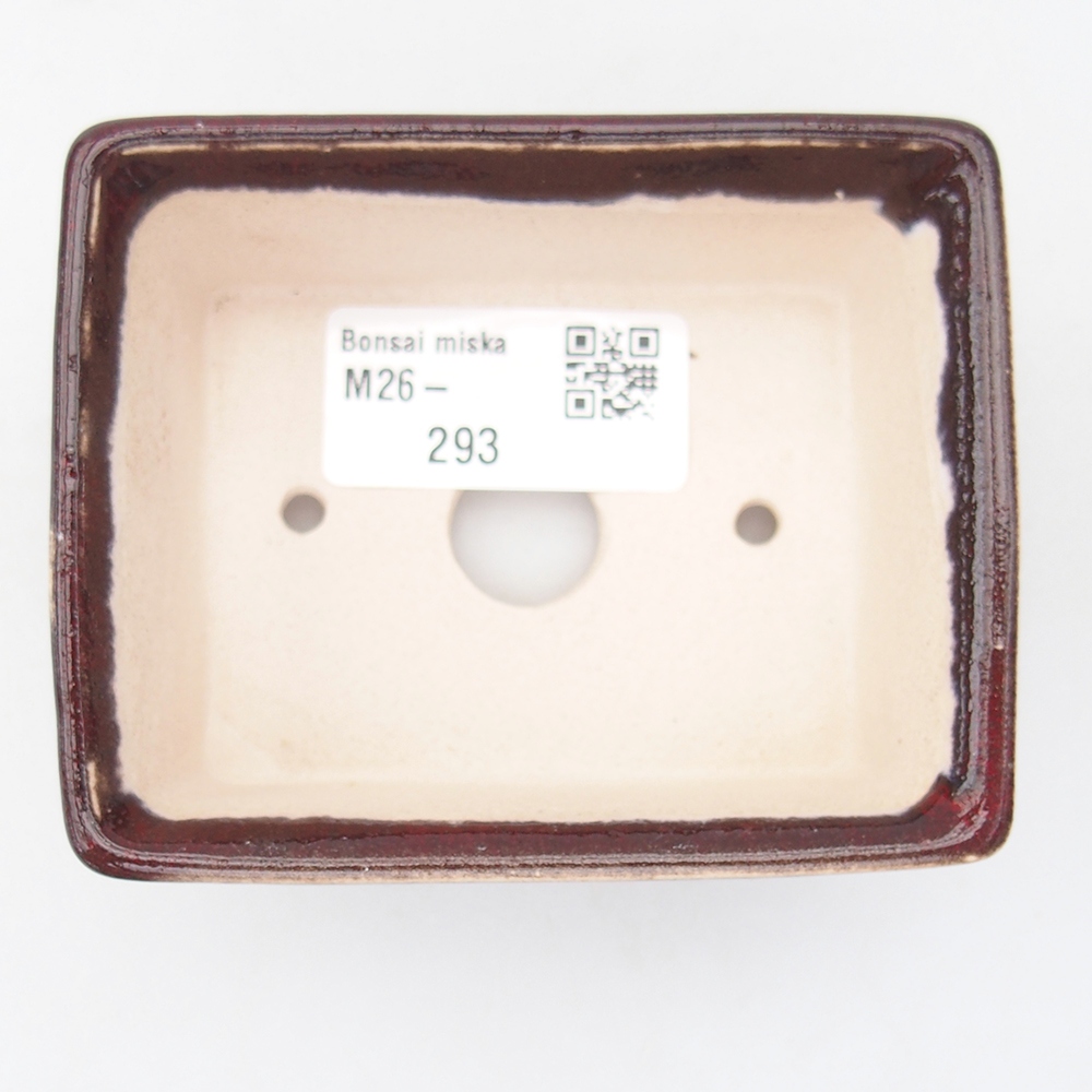 Mini-Bonsaischale 9 x 7 x 3,5 cm, Farbe rot