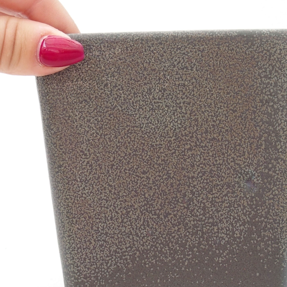 Keramik-Bonsaischale 11 x 11 x 12 cm, Farbe Grün