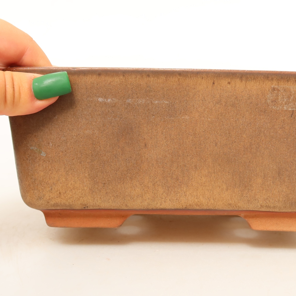 Keramikschale  19,5 x 15 x 8,5 cm, Farbe: braun