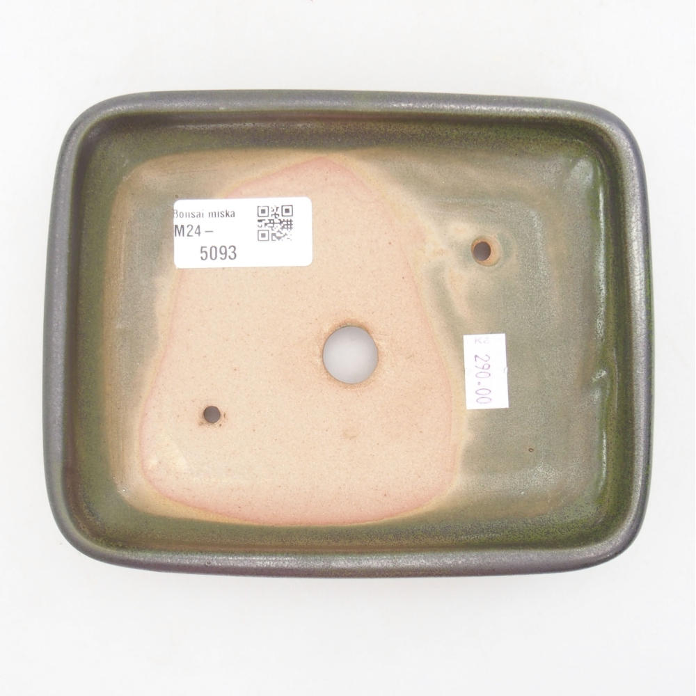 Keramik-Bonsaischale 17 x 14 x 3,5 cm, Farbe Grün