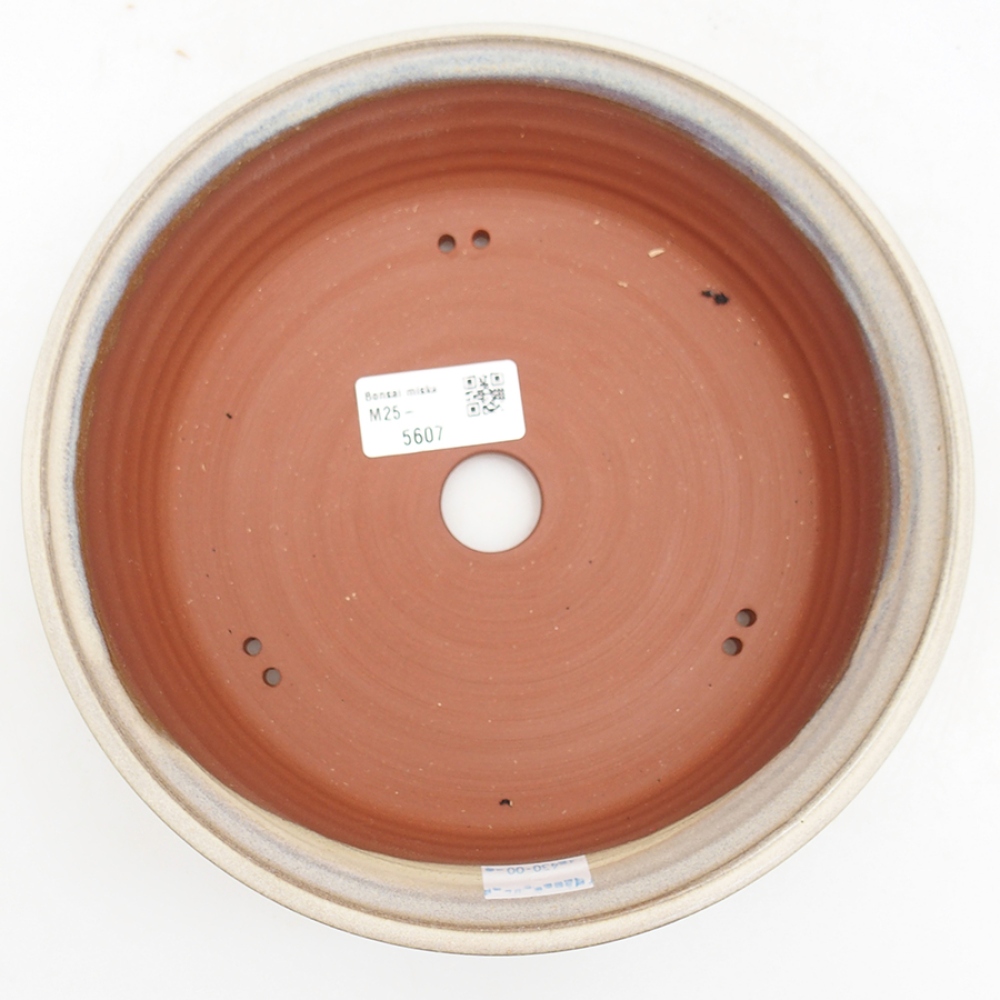 Keramik-Bonsai-Schale 20,5 x 20,5 x 6 cm, Farbe beige