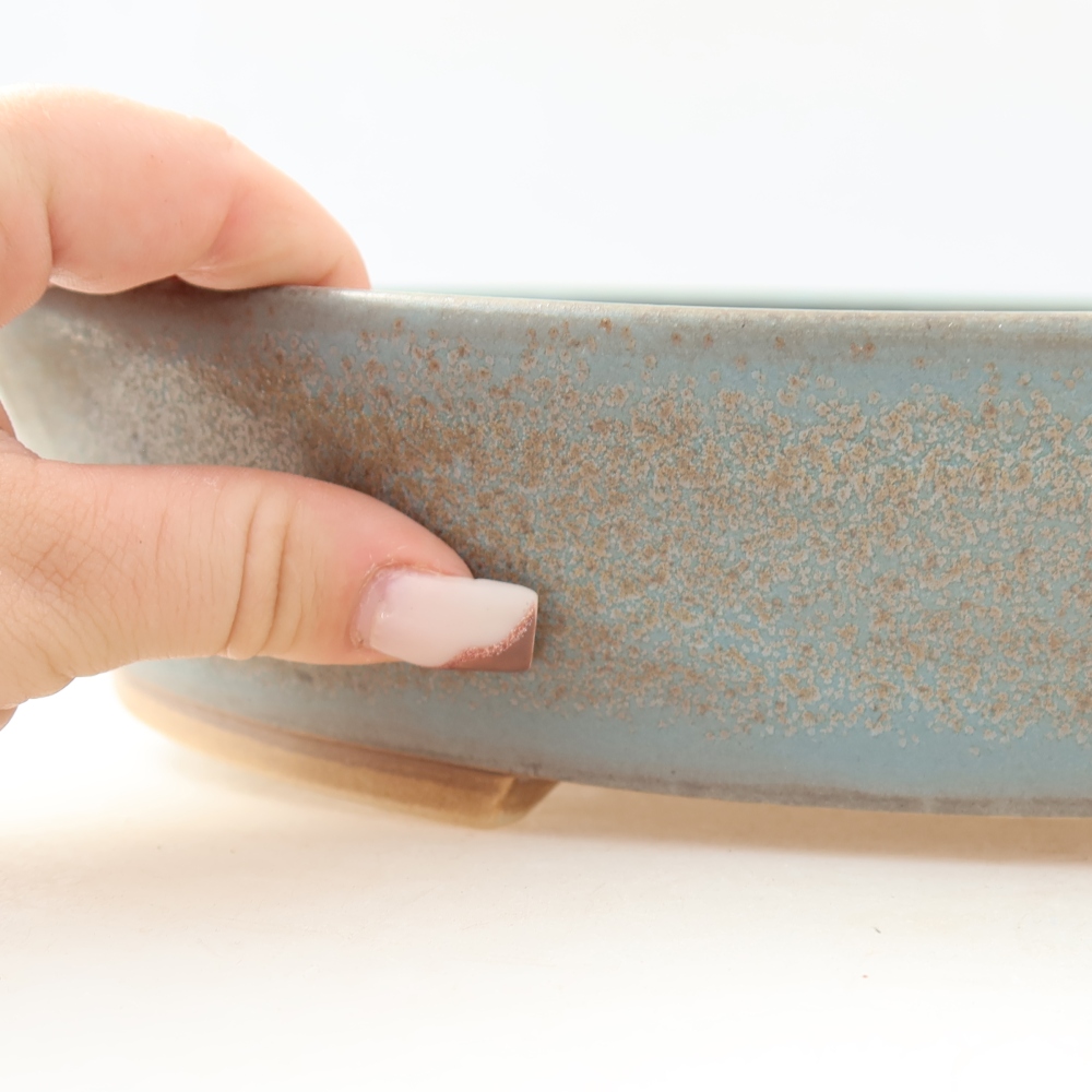 Keramik-Bonsai-Schale, 32 x 27,5 x 6,5 cm, Farbe: Blau