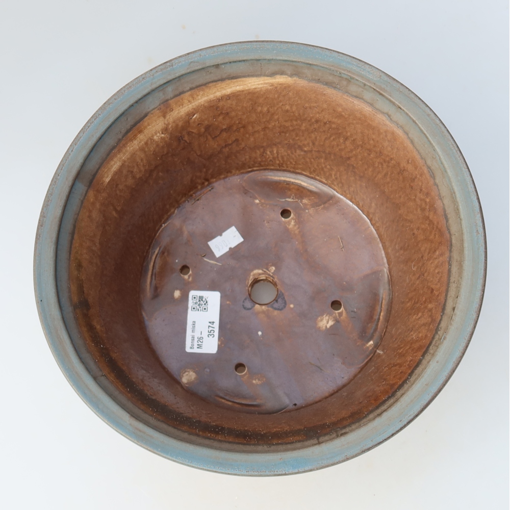 Keramik-Bonsai-Schale 24,5 x 24,5 x 11,5 cm, Farbe: Blau