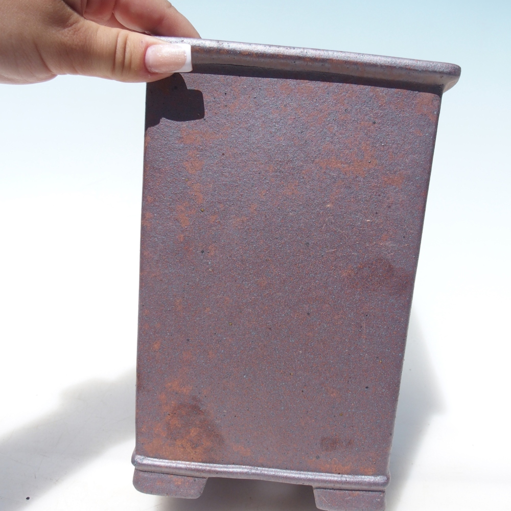 Schale 14 x 14 x 20 cm braun