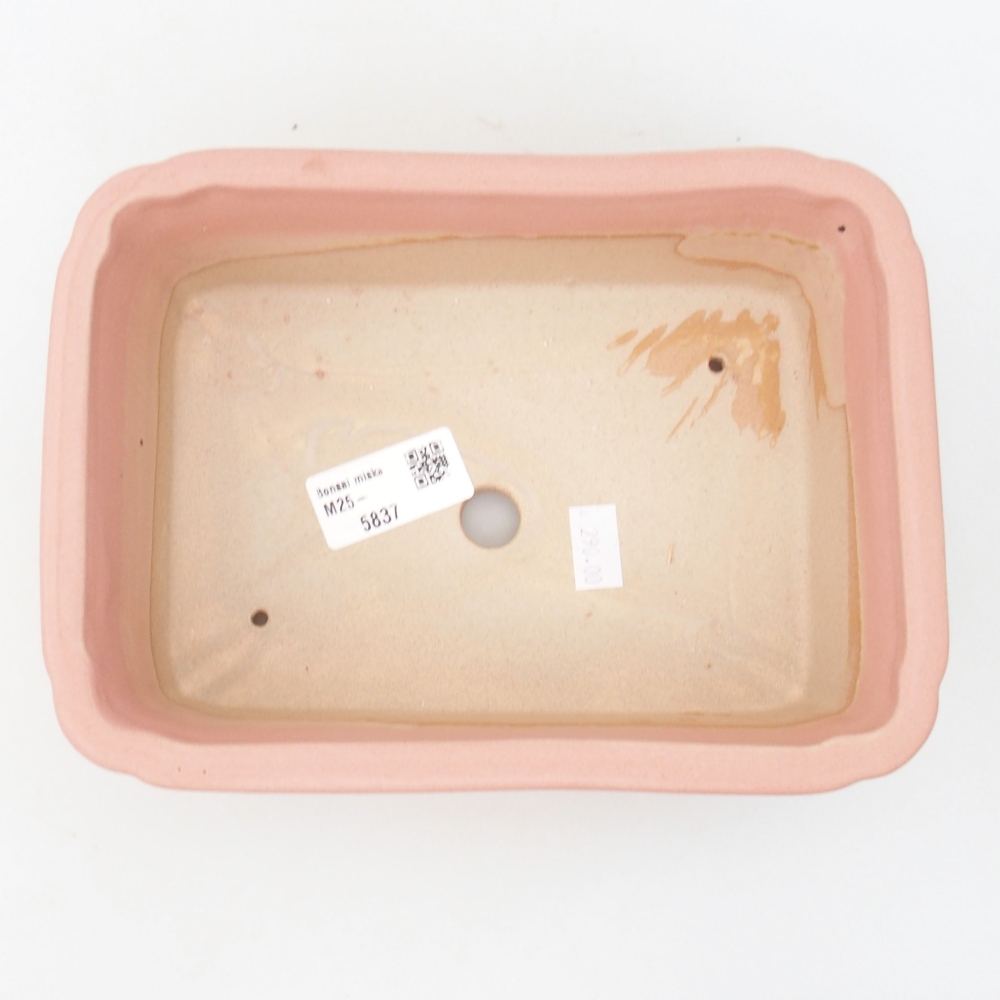 Keramik-Bonsaischale 20,5 x 15 x 6 cm, Farbe rosa