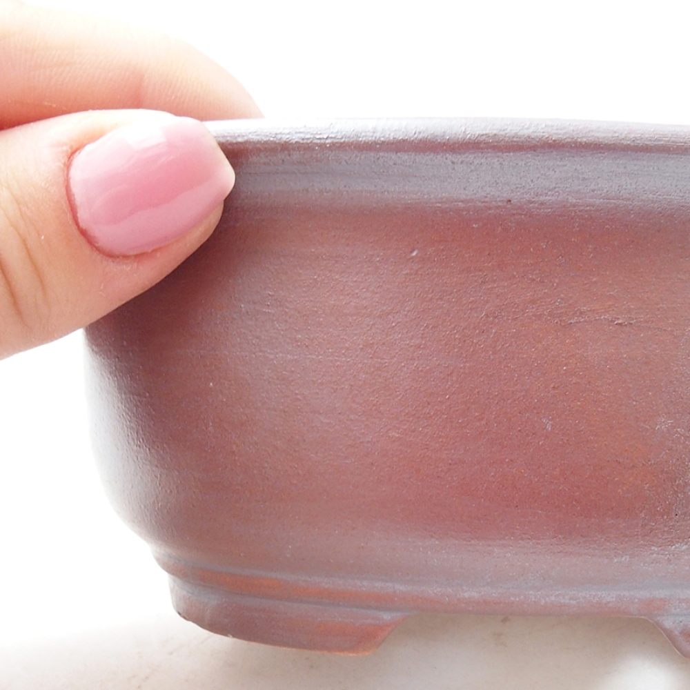 Keramik-Bonsaischale 12 x 10 x 5,5 cm, Farbe braun