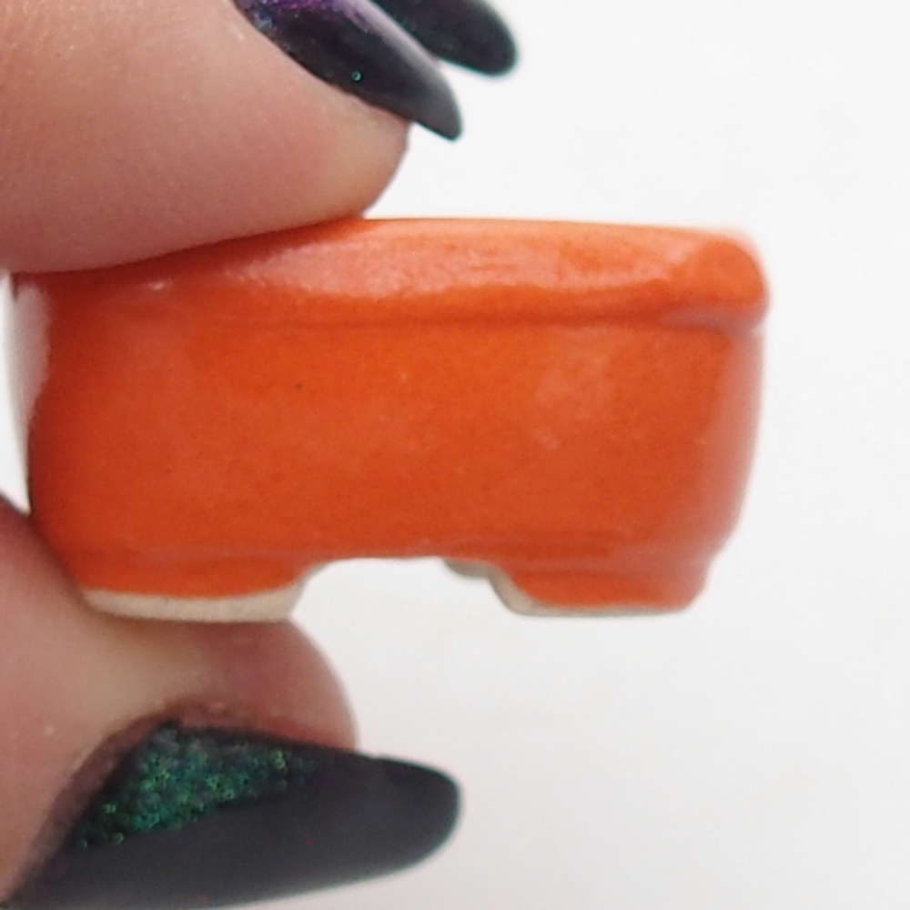 Mini-Bonsaischale 2,5 x 2,5 x 1 cm, orange