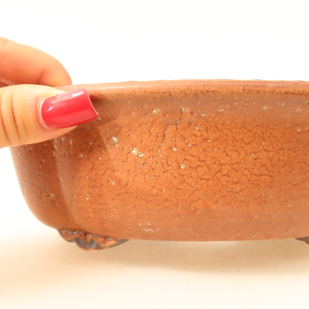 Keramik-Bonsai-Schale 18,5 x 16,5 x 6 cm, Farbe: Braun