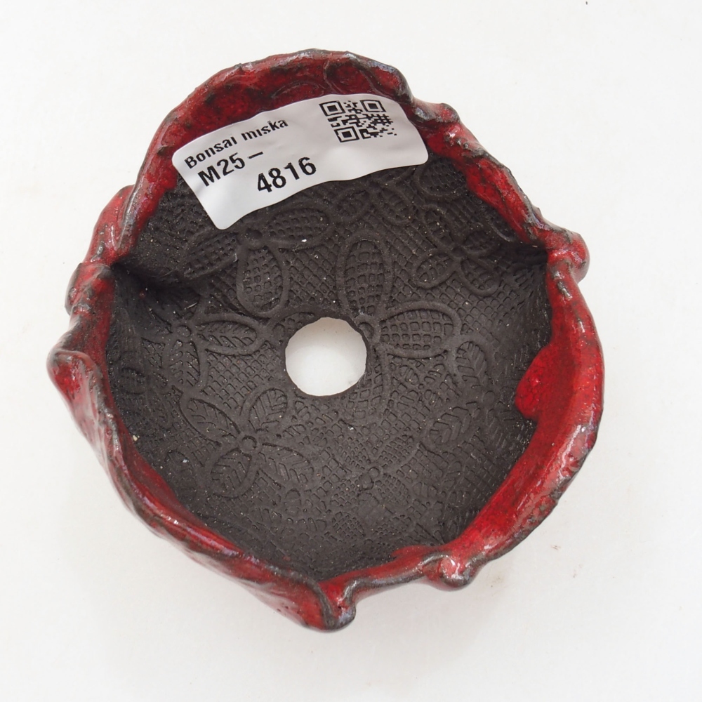 Keramikschale 8 x 7,5 x 5,5 cm, Farbe rot