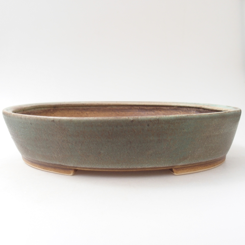 Bonsaischale aus Keramik 28,5 x 25 x 6 cm, grün