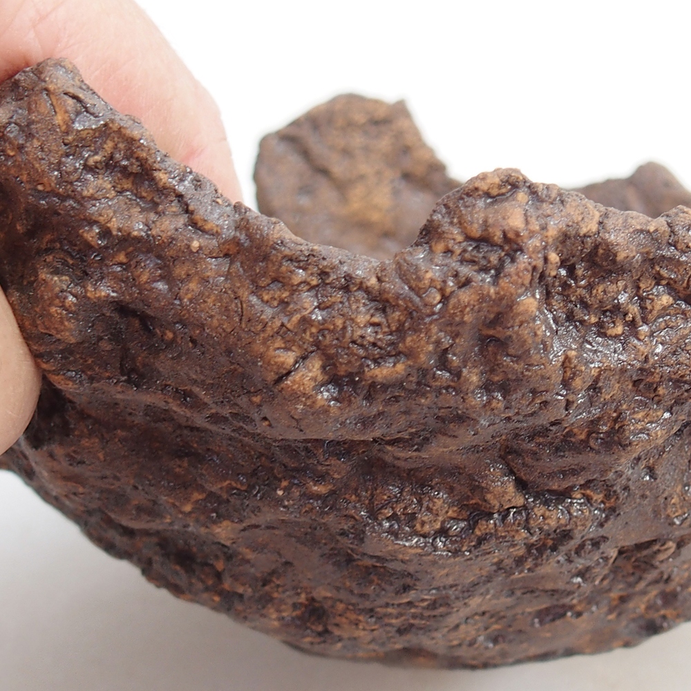 Keramikschale 19 x 15 x 14 cm , Farbe braun