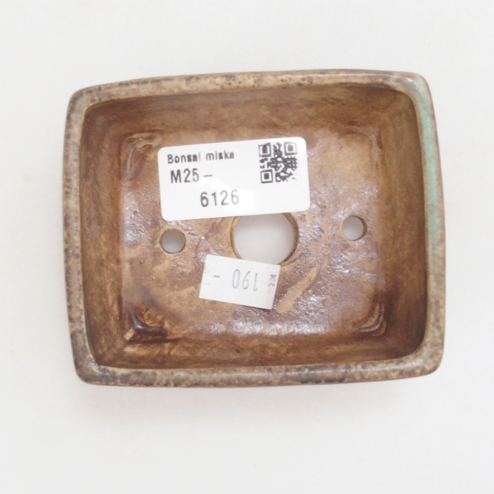 Bonsaischale aus Keramik 9 x 7,5 x 3,5 cm, Farbe Grün