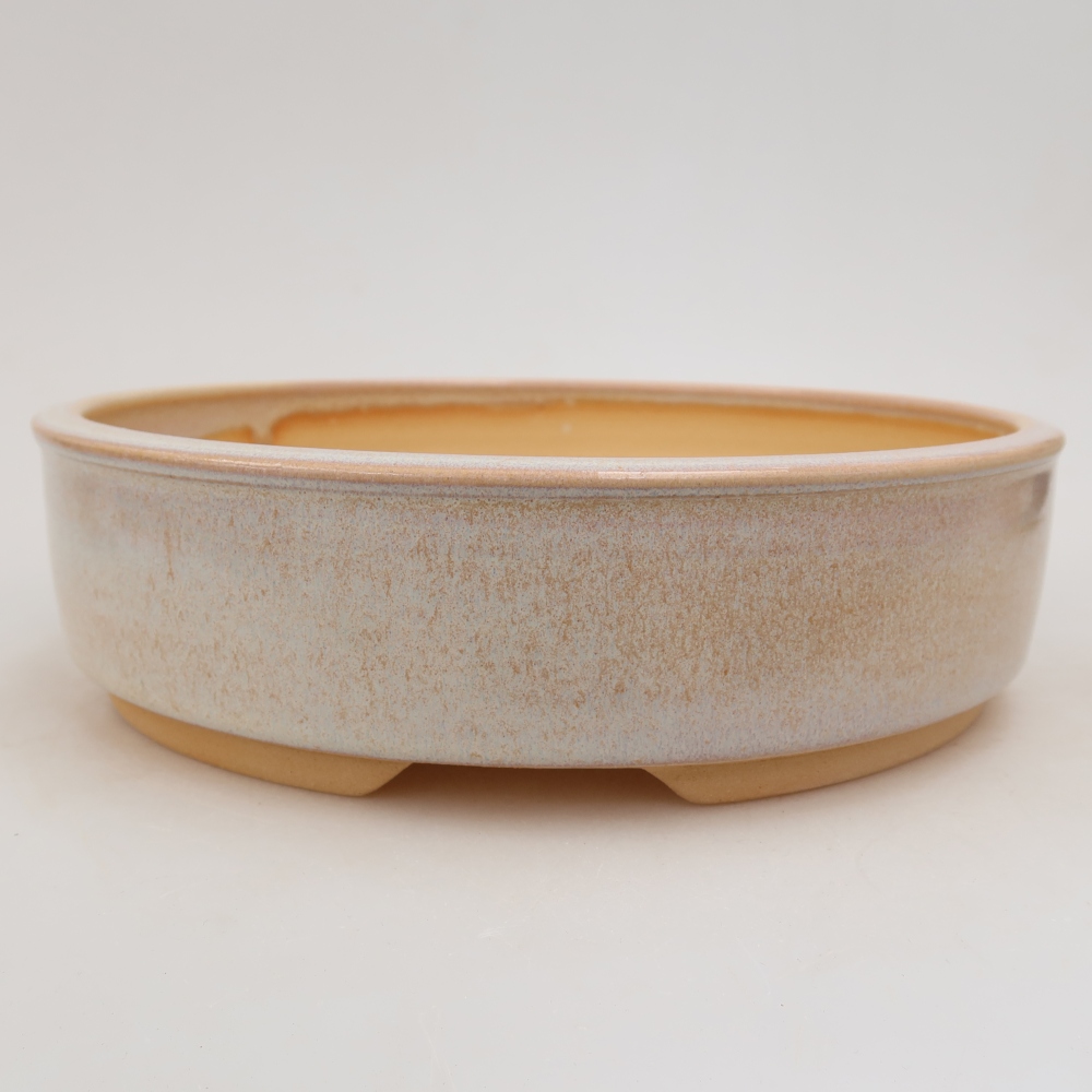 Keramik-Bonsai-Schale 23 x 23 x 6 cm, Farbe: Beige