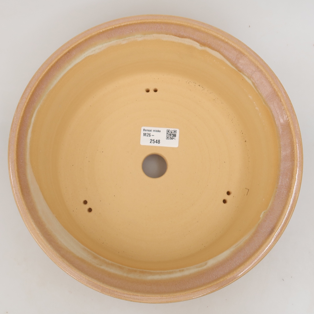 Keramik-Bonsai-Schale, 26,5 × 26,5 × 8 cm, Farbe: Rosa