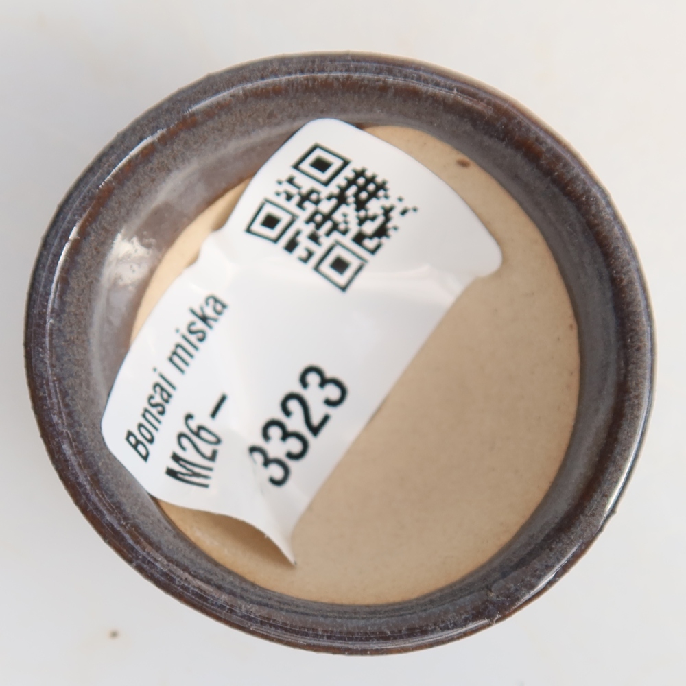 Keramik-Bonsai-Schale, 4,5 x 4,5 x 2,5 cm, Farbe: Grau