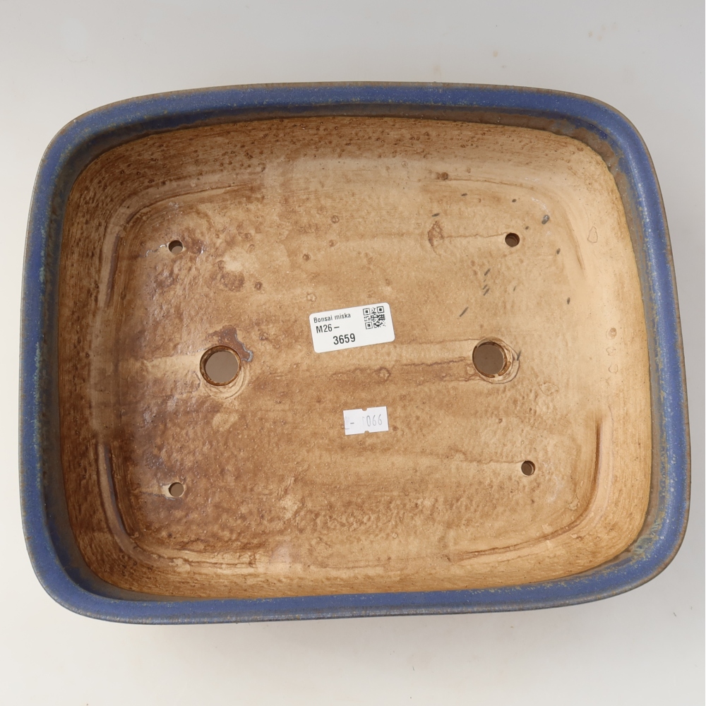 Bonsaischale aus Keramik 29,5 x 24,5 x 7,5 cm, Farbe blau