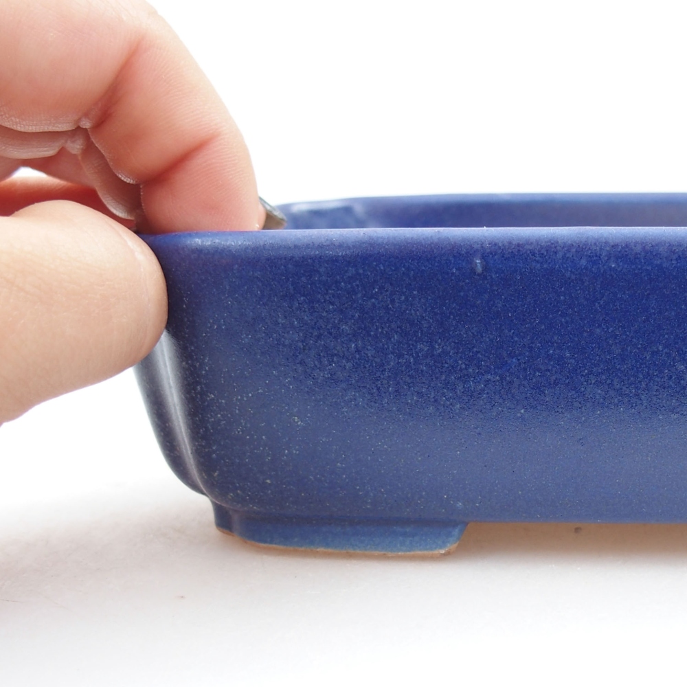 Keramik-Bonsaischale 15 x 12 x 4,5 cm, Farbe blau