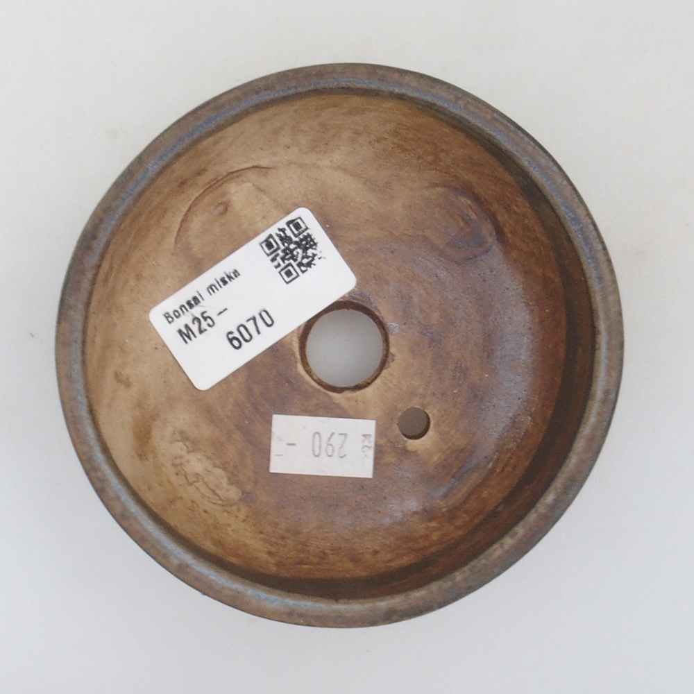 Bonsaischale aus Keramik 10,5 x 10,5 x 4,5 cm, Farbe braun