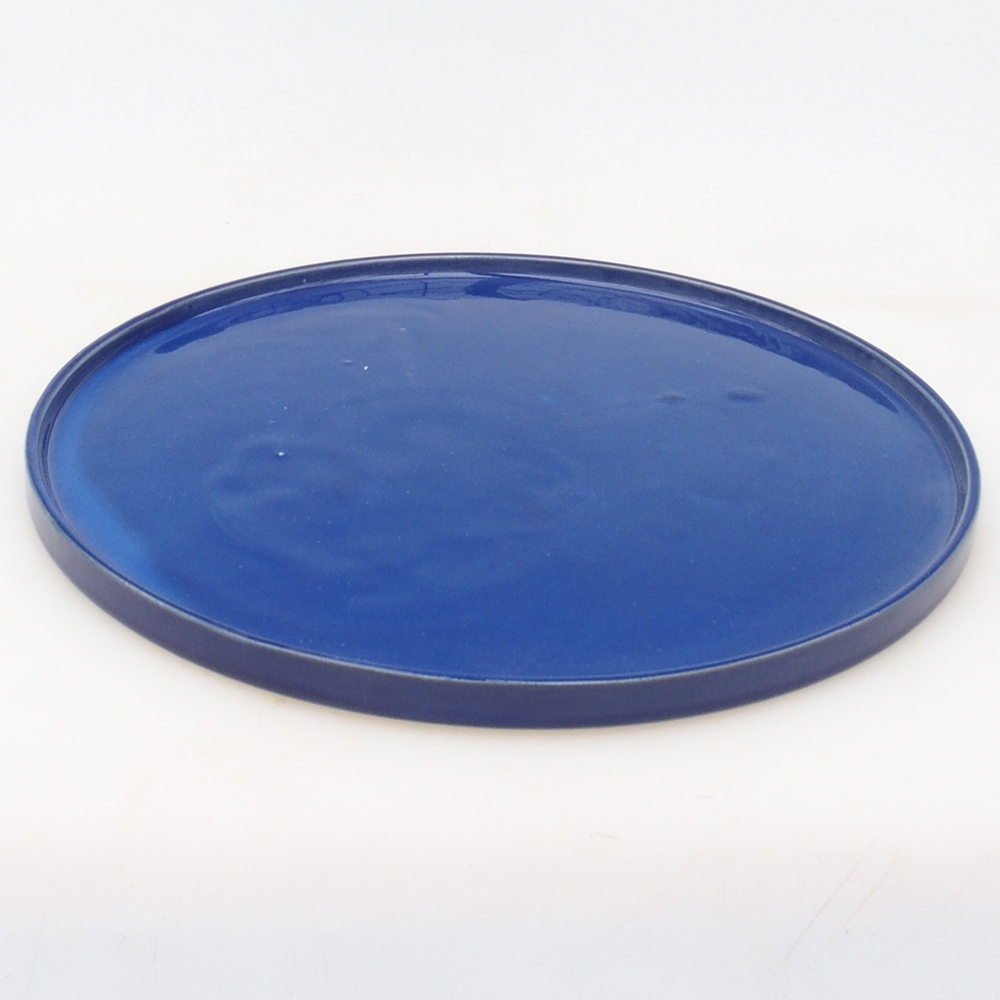 Bonsai-Schale rund D7-L - 28 x 28 x 1,5 cm - Blau