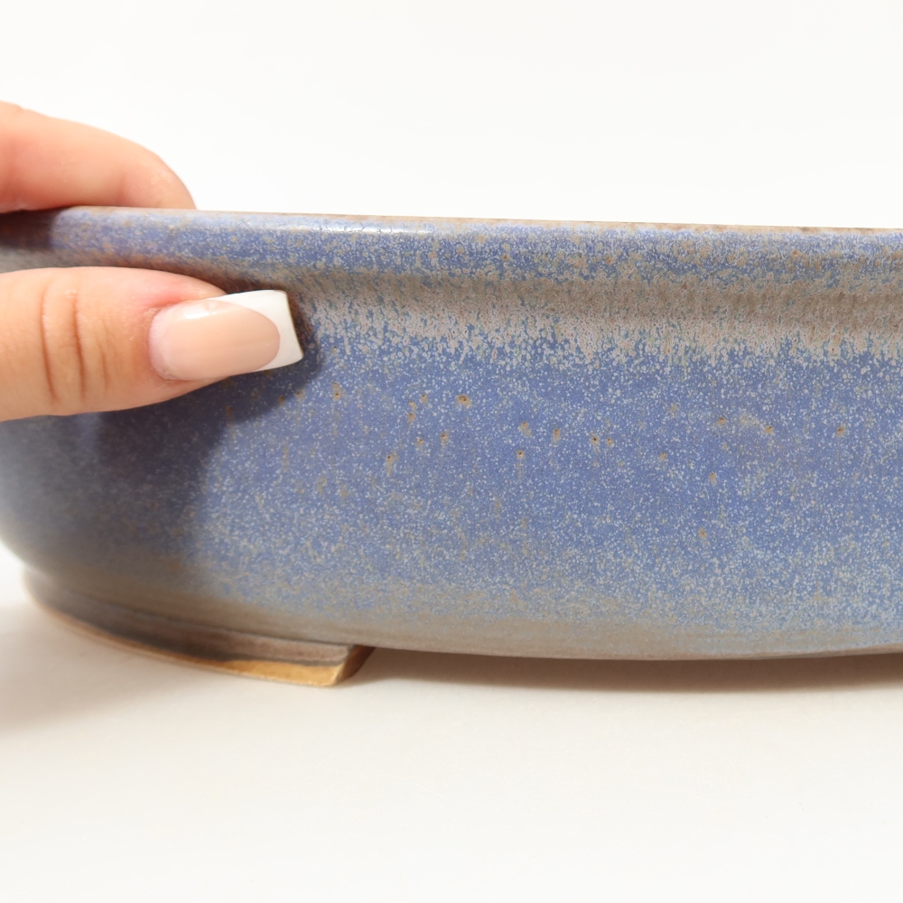 Keramik-Bonsai-Schale 31,5 x 27,5 x 7 cm, Farbe: Blau