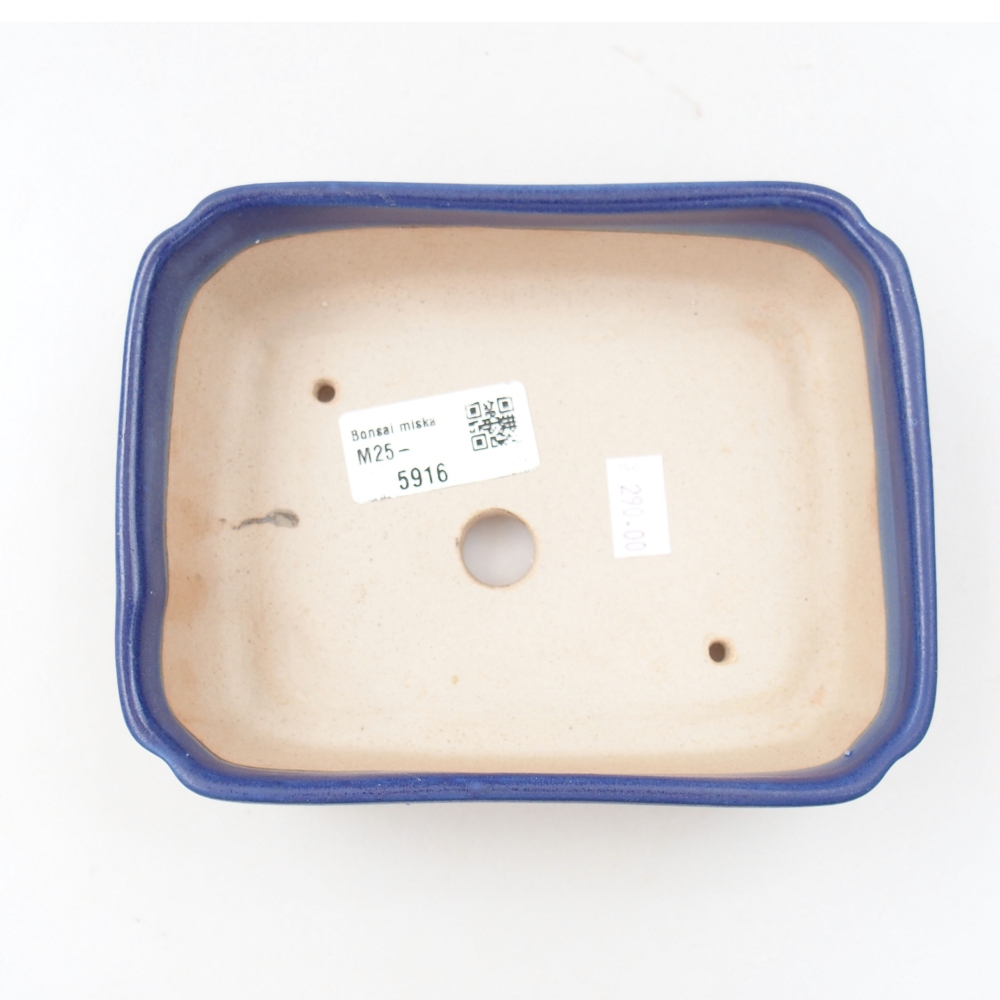 Keramik-Bonsaischale 15 x 12 x 4,5 cm, Farbe blau