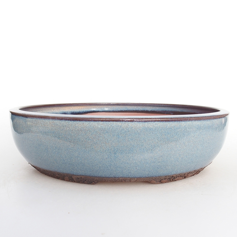 Bonsaischale aus Keramik 25,5 x 25,5 x 7 cm, Farbe blau