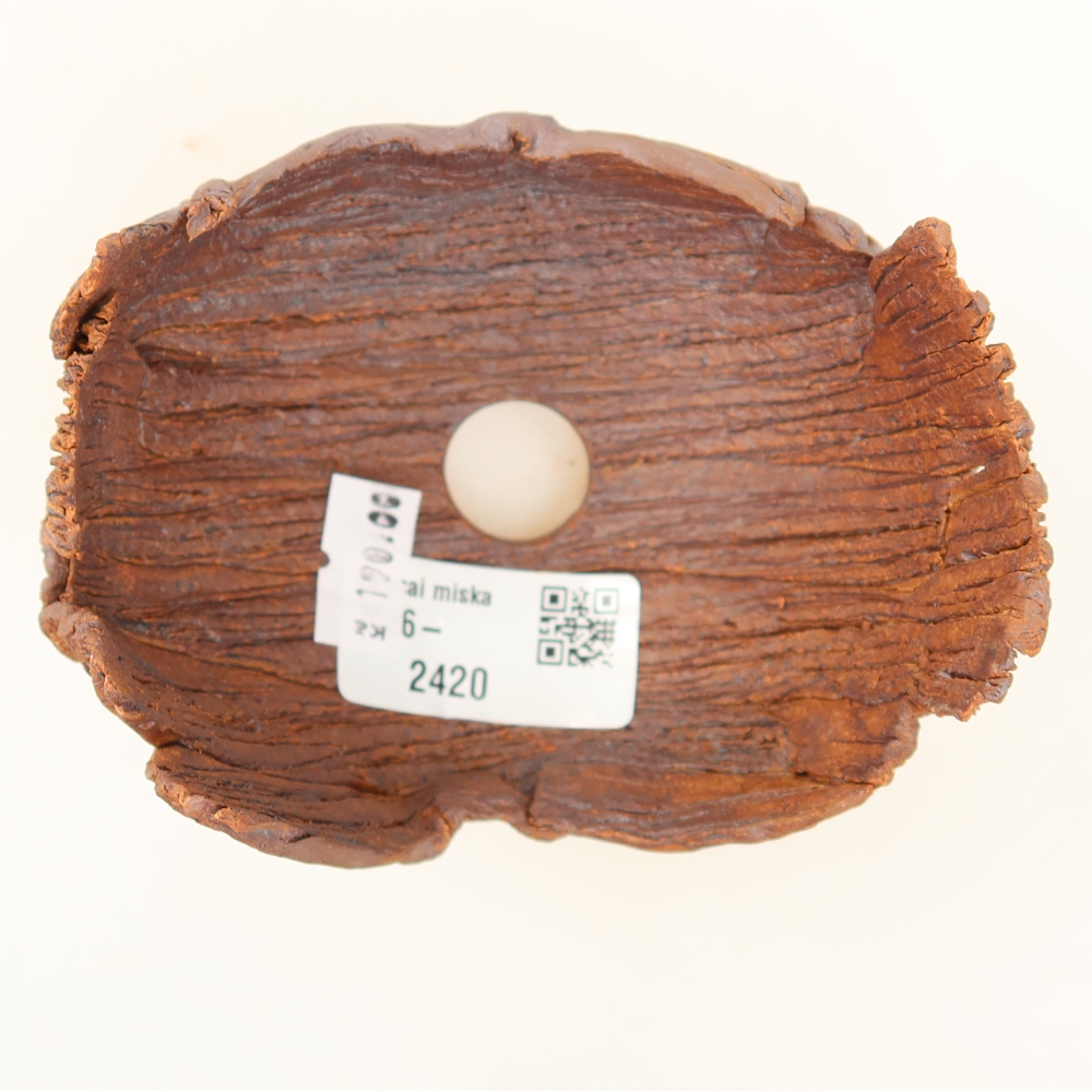 Keramikschale  10,5 x 8,5 x 7,5 cm, Farbe: braun