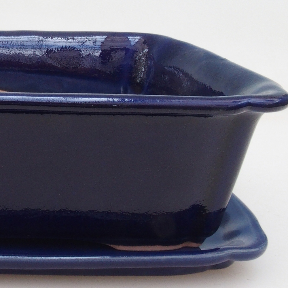 Bonsai-Schale + Untertasse H50 – blau