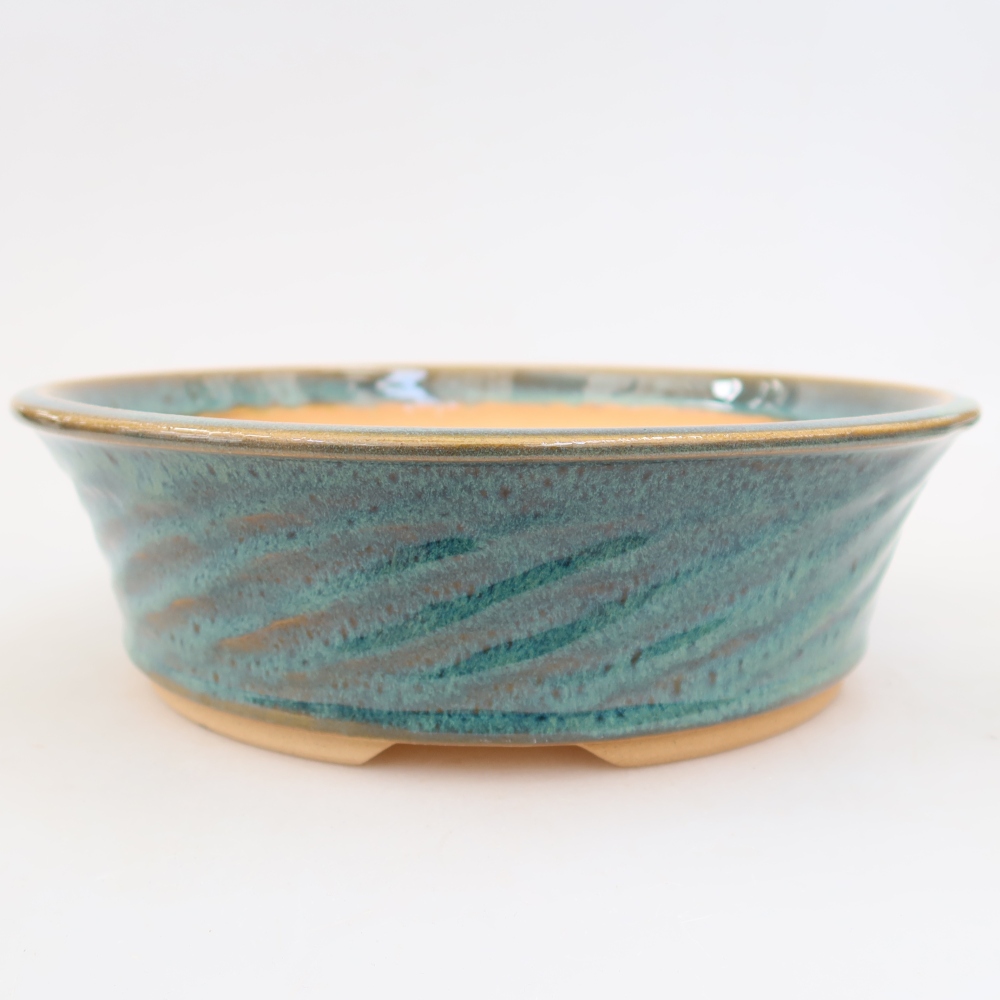 Bonsaischale aus Keramik 25 x 25 x 7,5 cm, Farbe blau